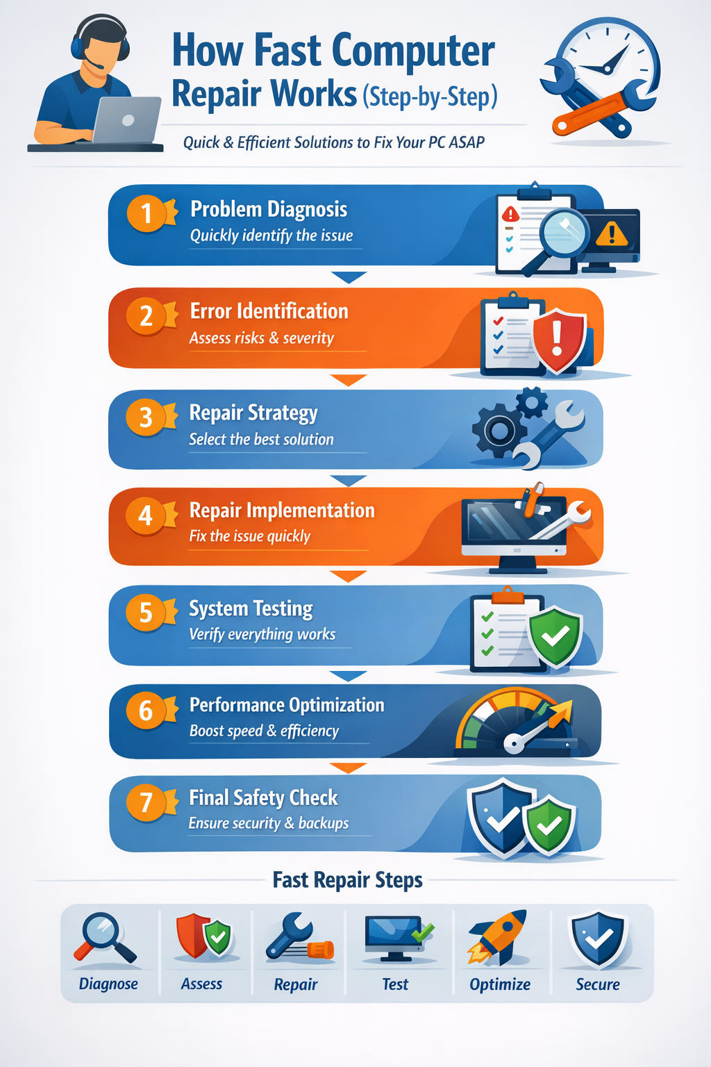 Fast computer repair