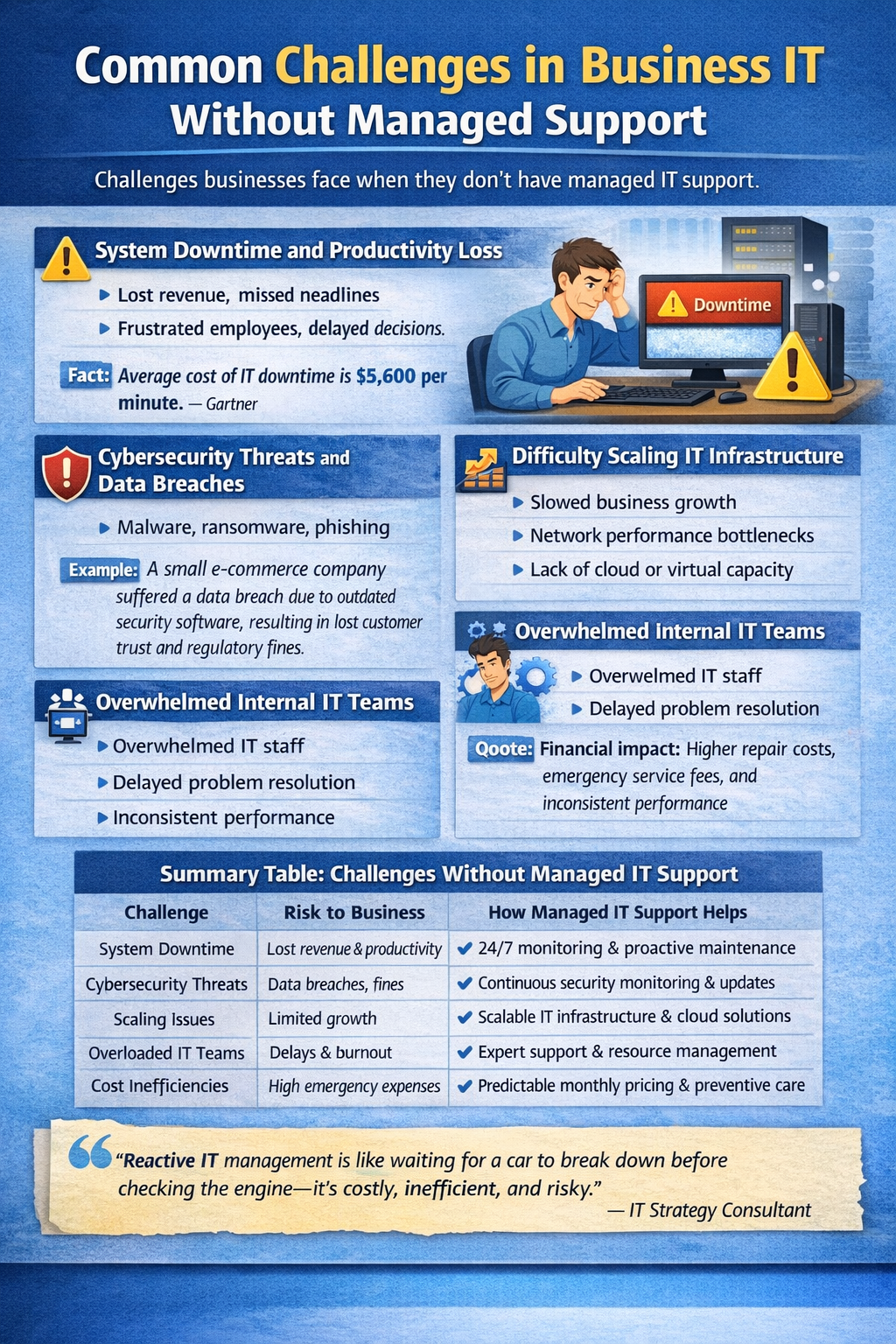 Managed IT support for businesses