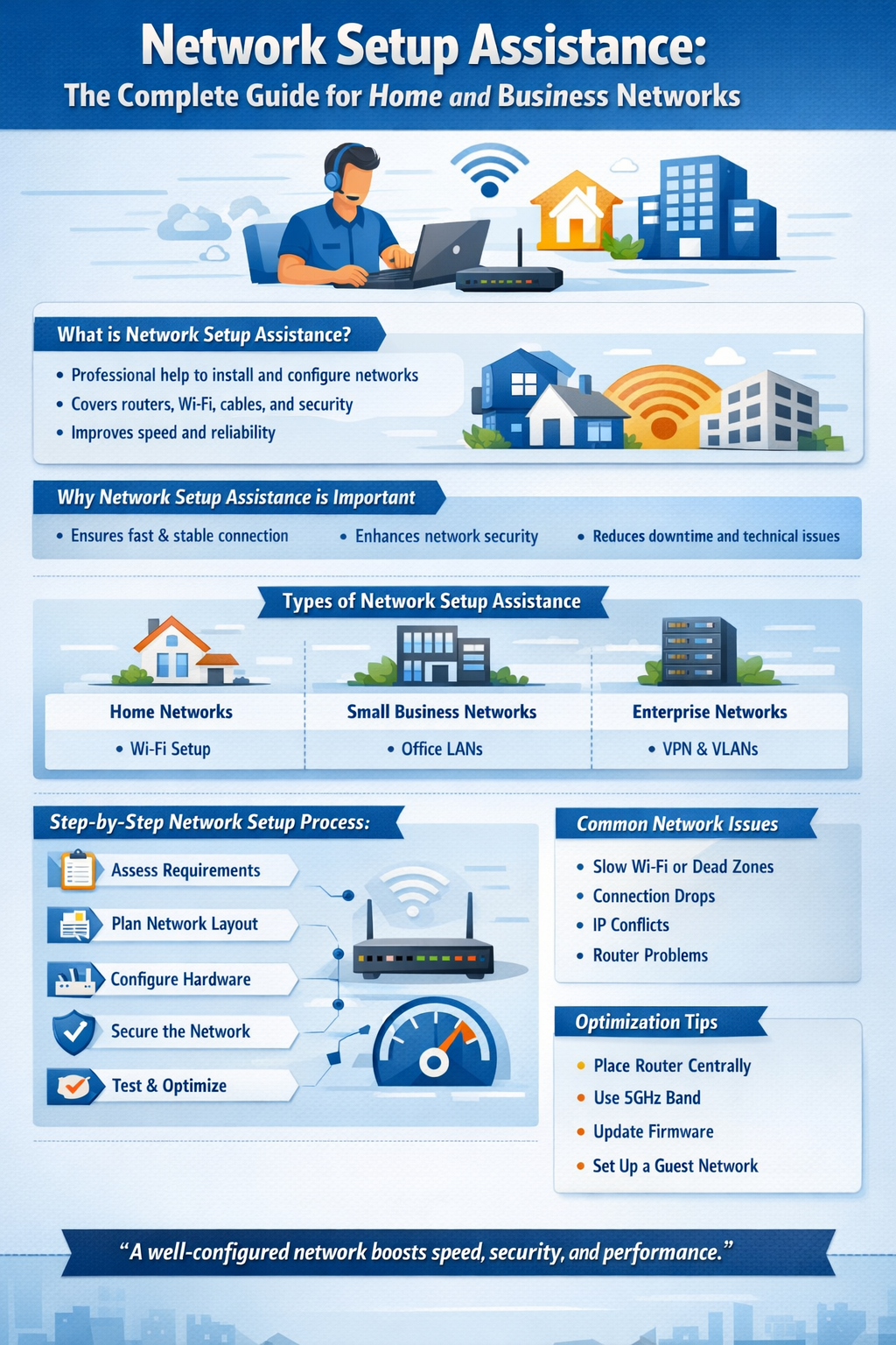 Network setup assistance